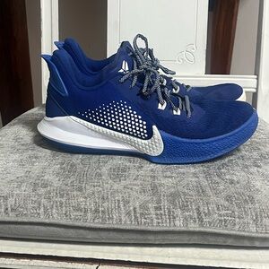 Nike Blue and White Athletic Shoes with Breathable Mesh